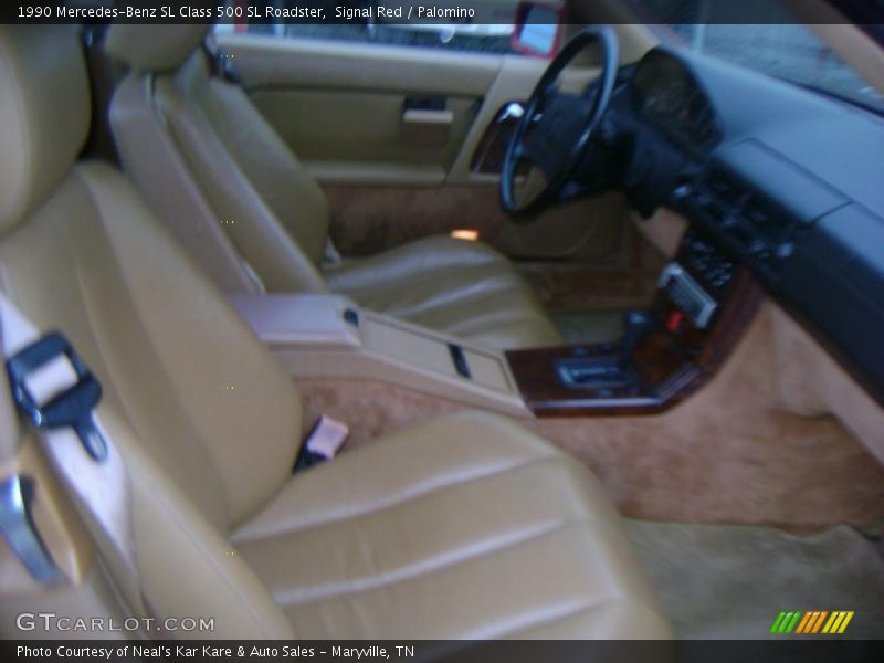 Signal Red / Palomino 1990 Mercedes-Benz SL Class 500 SL Roadster