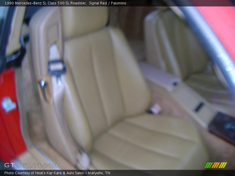 Signal Red / Palomino 1990 Mercedes-Benz SL Class 500 SL Roadster