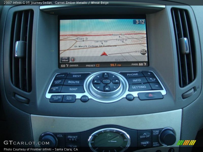 Garnet Ember Metallic / Wheat Beige 2007 Infiniti G 35 Journey Sedan