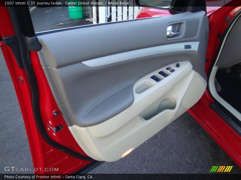 Garnet Ember Metallic / Wheat Beige 2007 Infiniti G 35 Journey Sedan