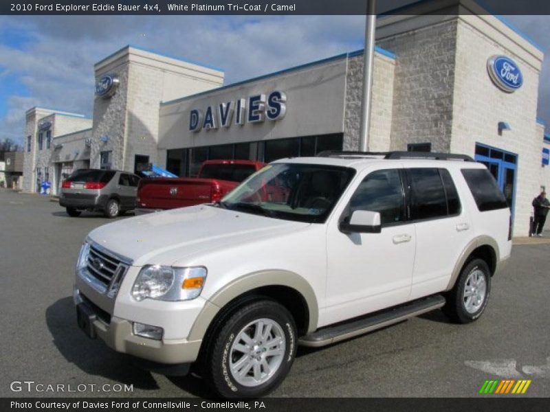 White Platinum Tri-Coat / Camel 2010 Ford Explorer Eddie Bauer 4x4