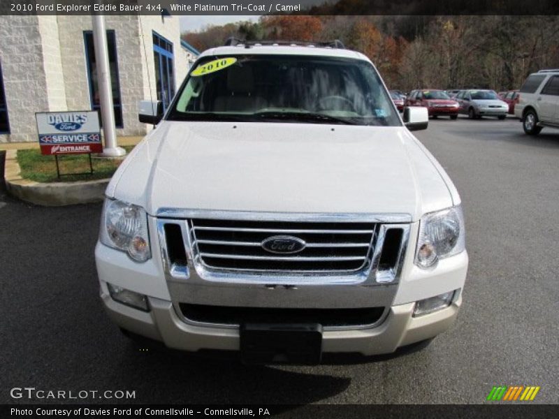White Platinum Tri-Coat / Camel 2010 Ford Explorer Eddie Bauer 4x4