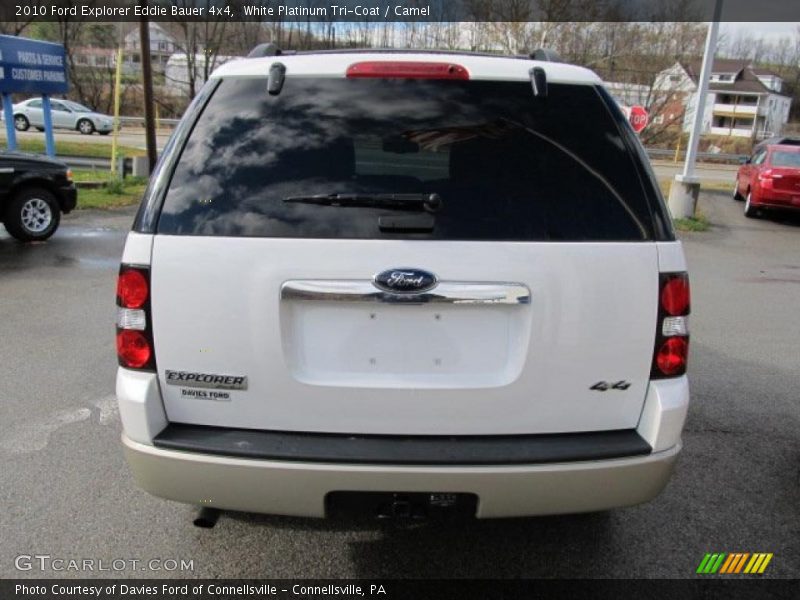 White Platinum Tri-Coat / Camel 2010 Ford Explorer Eddie Bauer 4x4