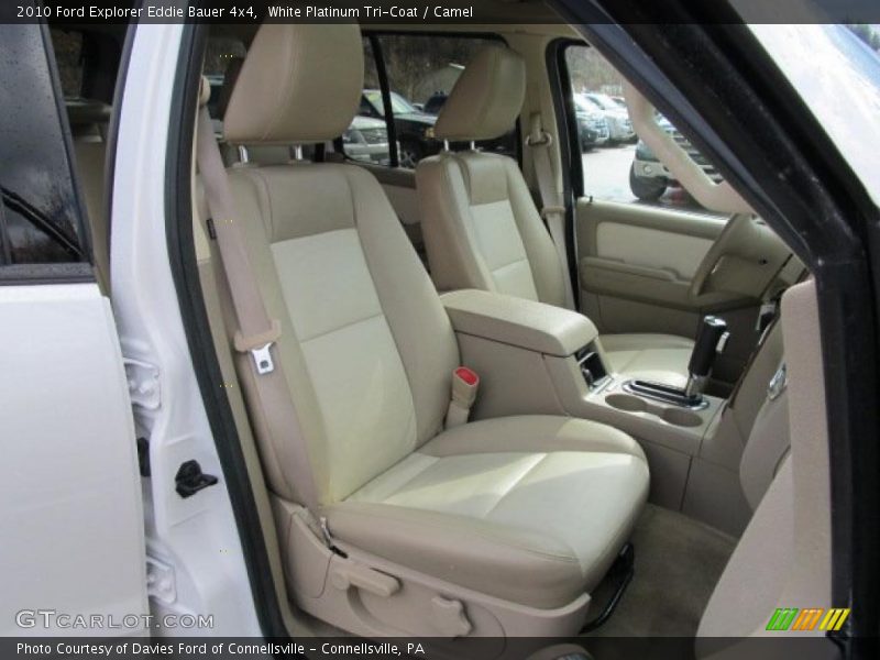 White Platinum Tri-Coat / Camel 2010 Ford Explorer Eddie Bauer 4x4