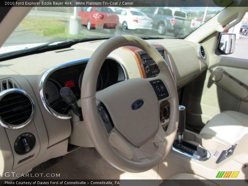 White Platinum Tri-Coat / Camel 2010 Ford Explorer Eddie Bauer 4x4