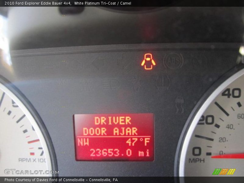 White Platinum Tri-Coat / Camel 2010 Ford Explorer Eddie Bauer 4x4