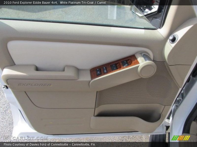 White Platinum Tri-Coat / Camel 2010 Ford Explorer Eddie Bauer 4x4