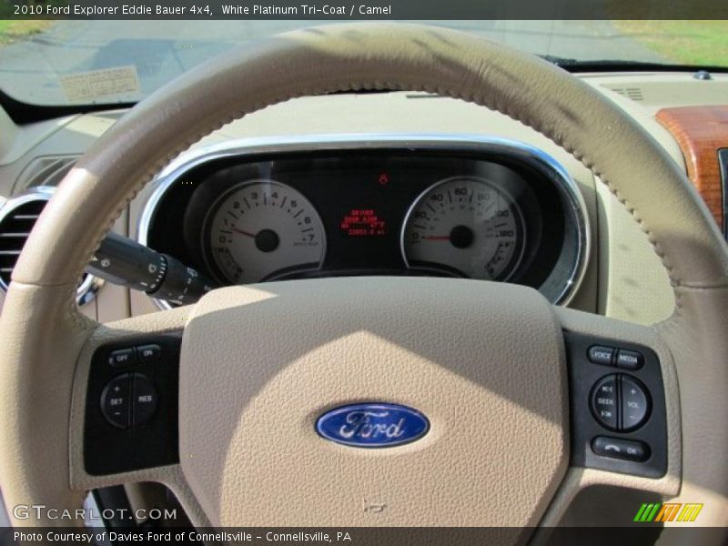 White Platinum Tri-Coat / Camel 2010 Ford Explorer Eddie Bauer 4x4