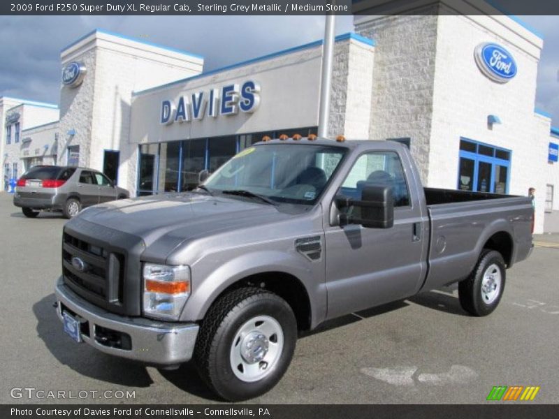 Sterling Grey Metallic / Medium Stone 2009 Ford F250 Super Duty XL Regular Cab