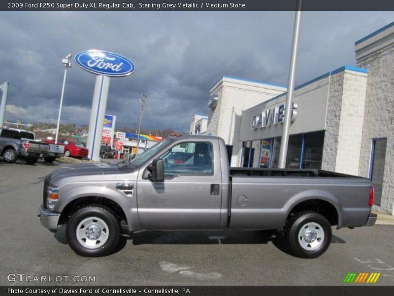 Sterling Grey Metallic / Medium Stone 2009 Ford F250 Super Duty XL Regular Cab