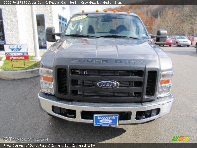 Sterling Grey Metallic / Medium Stone 2009 Ford F250 Super Duty XL Regular Cab