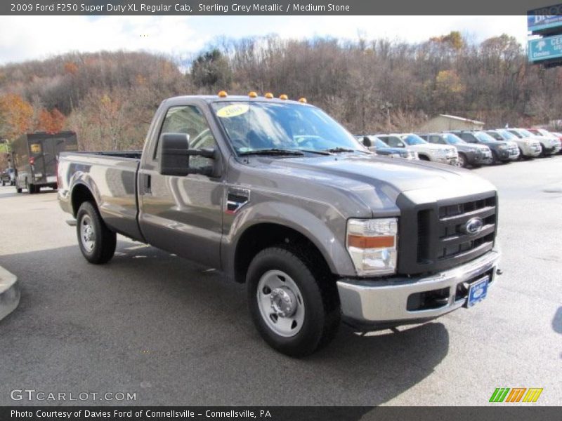 Sterling Grey Metallic / Medium Stone 2009 Ford F250 Super Duty XL Regular Cab
