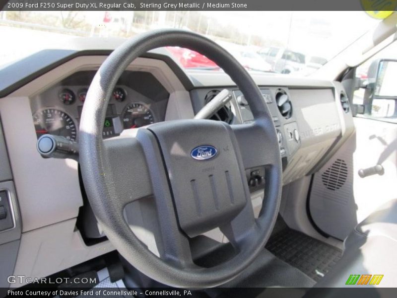 Sterling Grey Metallic / Medium Stone 2009 Ford F250 Super Duty XL Regular Cab