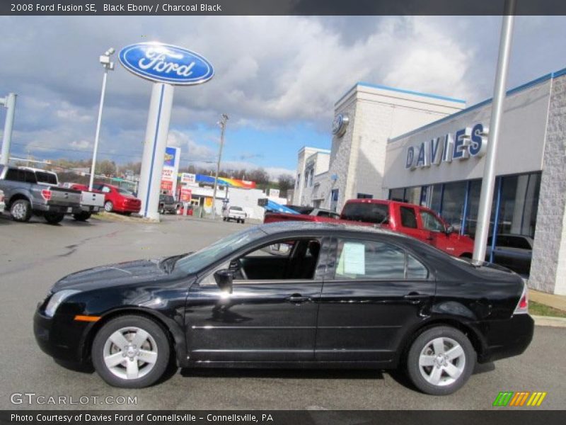 Black Ebony / Charcoal Black 2008 Ford Fusion SE