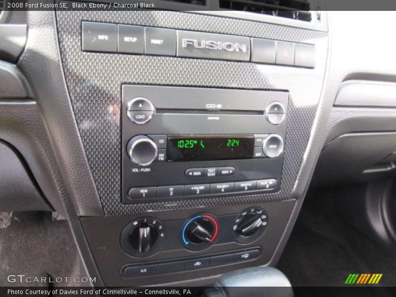Black Ebony / Charcoal Black 2008 Ford Fusion SE