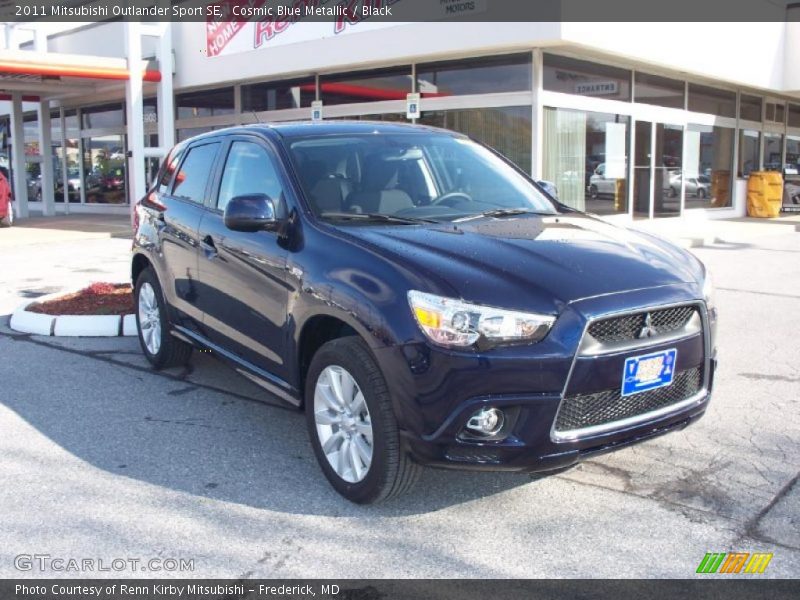 Cosmic Blue Metallic / Black 2011 Mitsubishi Outlander Sport SE