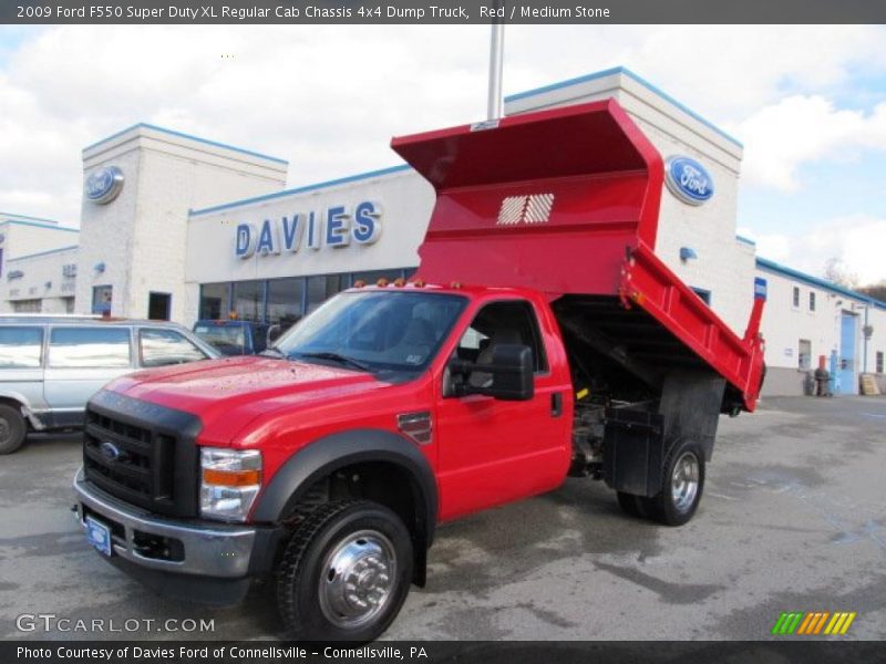 Red / Medium Stone 2009 Ford F550 Super Duty XL Regular Cab Chassis 4x4 Dump Truck
