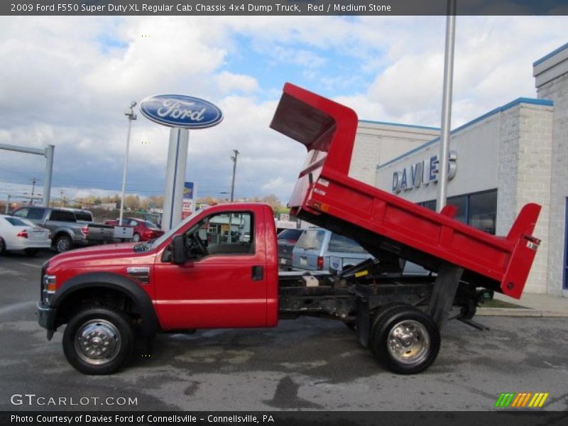 Red / Medium Stone 2009 Ford F550 Super Duty XL Regular Cab Chassis 4x4 Dump Truck