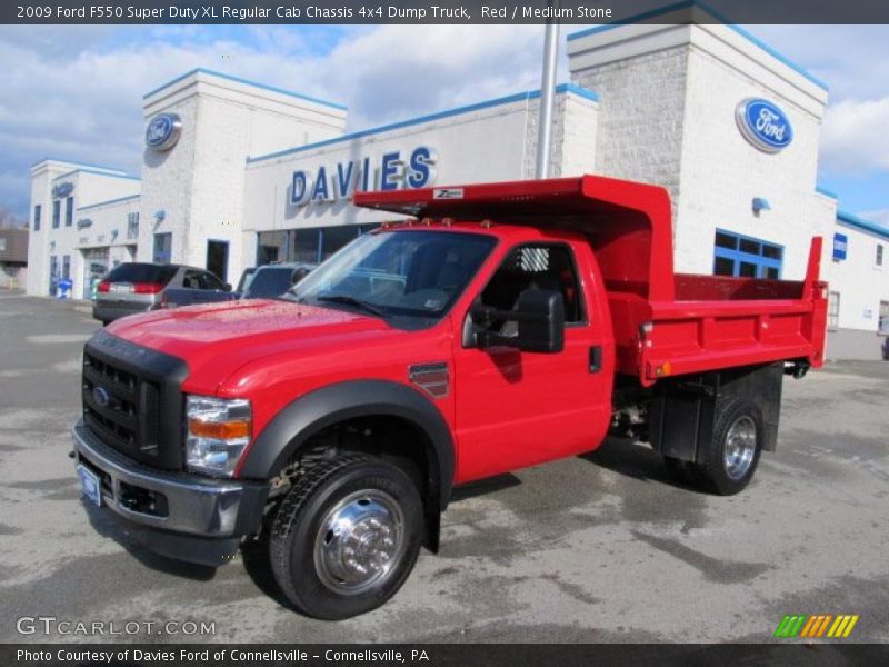 Red / Medium Stone 2009 Ford F550 Super Duty XL Regular Cab Chassis 4x4 Dump Truck