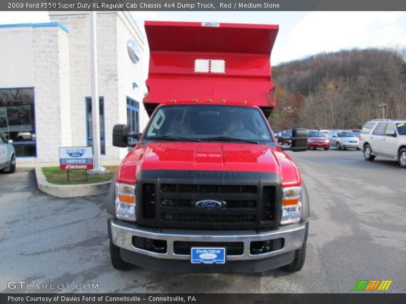 Red / Medium Stone 2009 Ford F550 Super Duty XL Regular Cab Chassis 4x4 Dump Truck