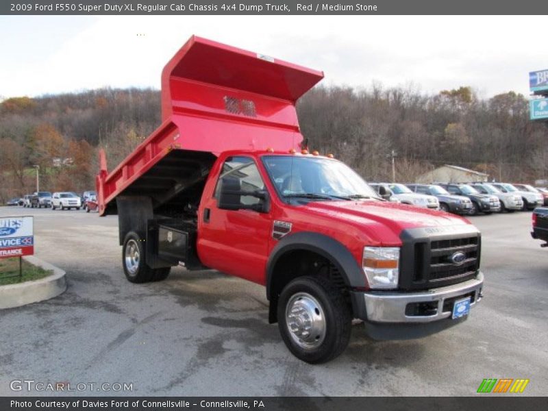 Red / Medium Stone 2009 Ford F550 Super Duty XL Regular Cab Chassis 4x4 Dump Truck