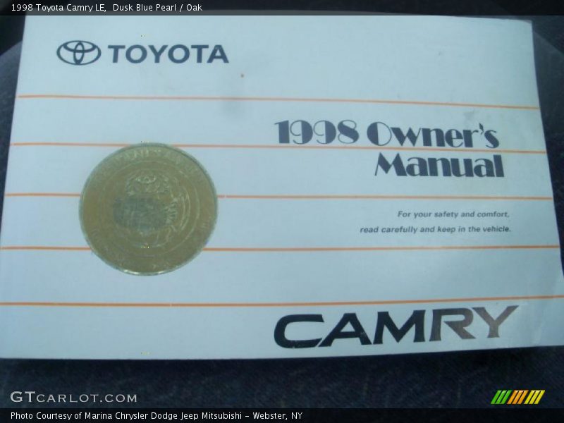 Dusk Blue Pearl / Oak 1998 Toyota Camry LE