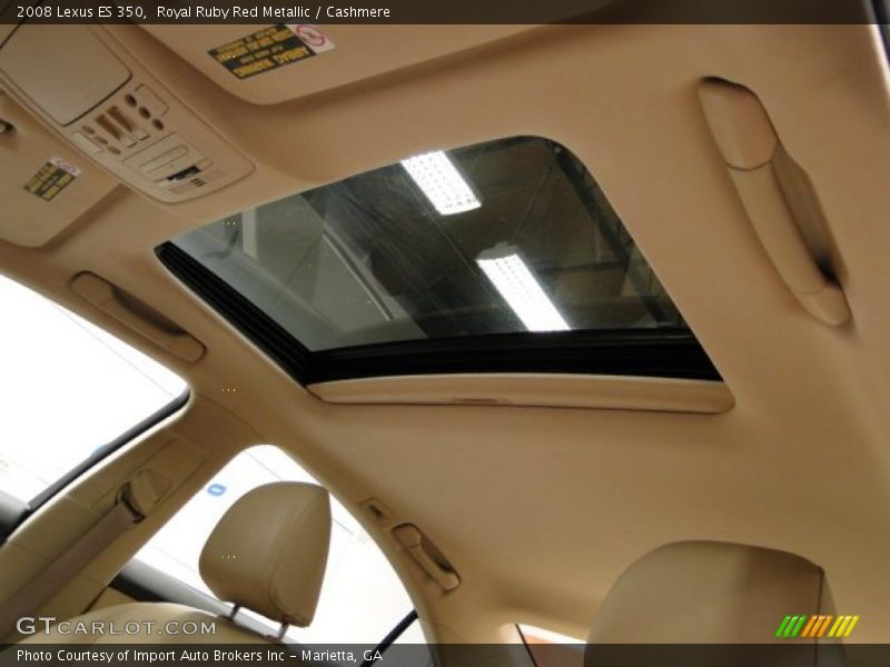 Sunroof of 2008 ES 350