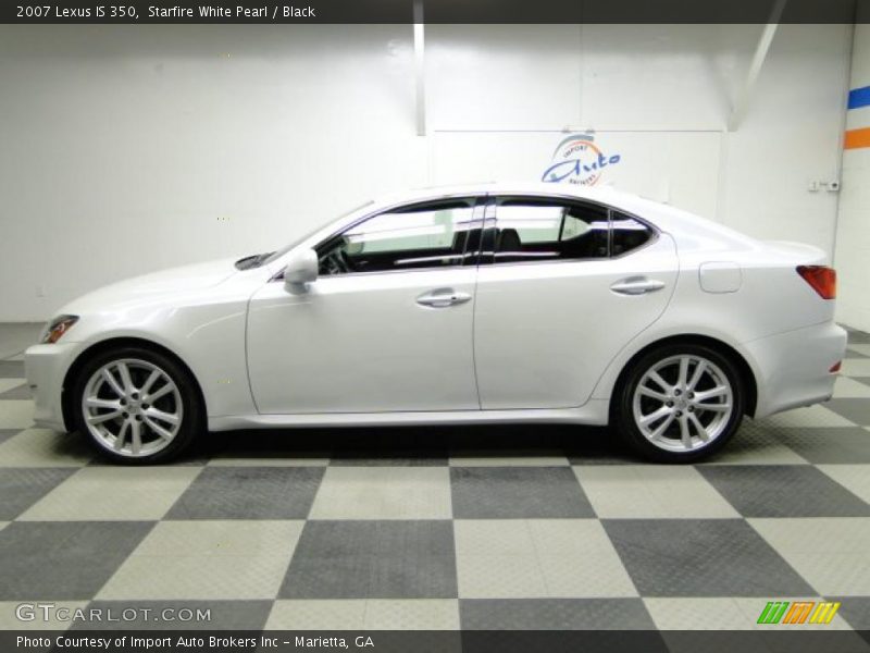 Starfire White Pearl / Black 2007 Lexus IS 350