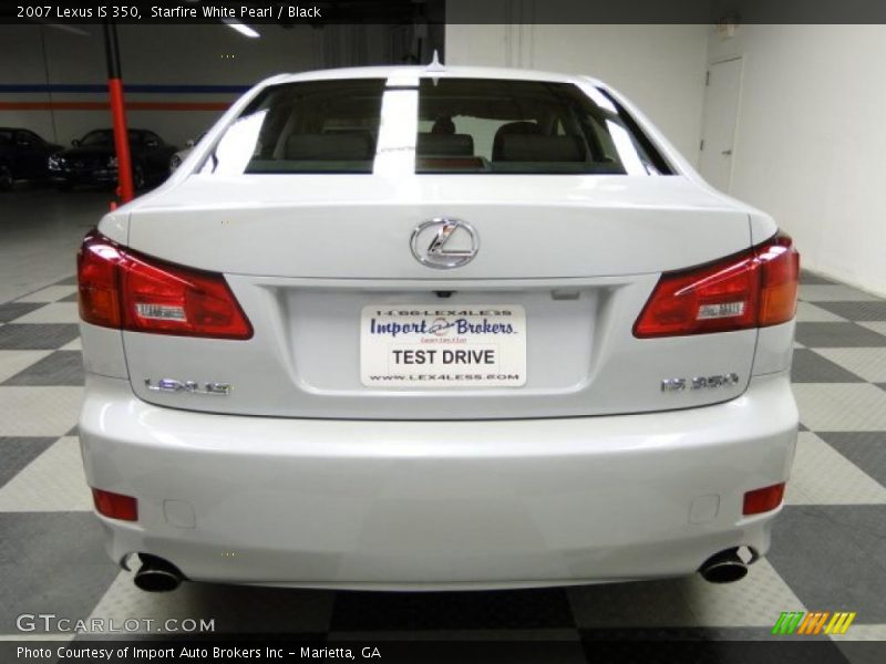 Starfire White Pearl / Black 2007 Lexus IS 350