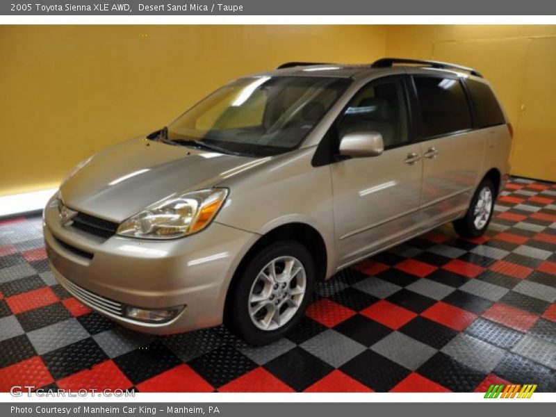 Desert Sand Mica / Taupe 2005 Toyota Sienna XLE AWD
