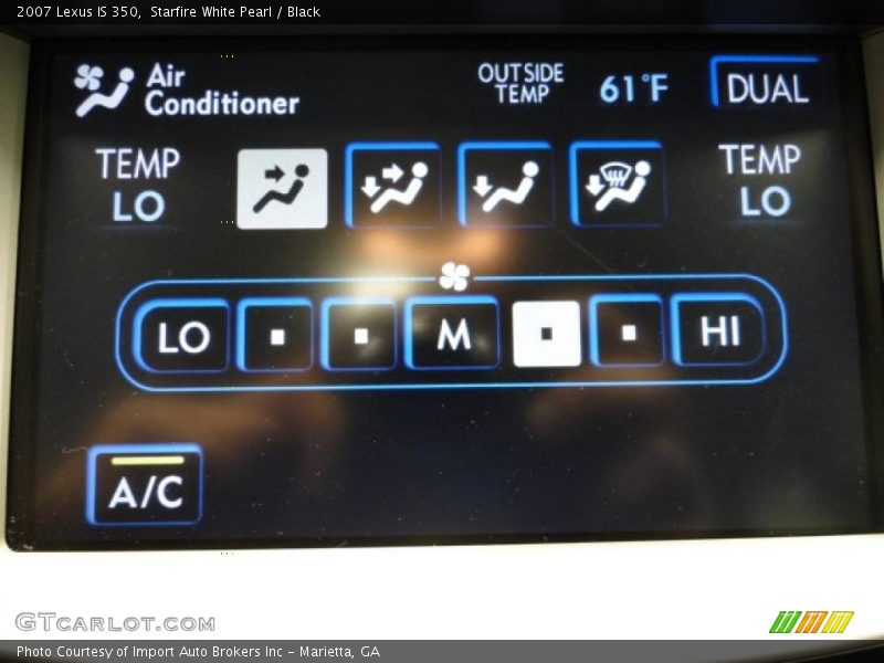 Controls of 2007 IS 350