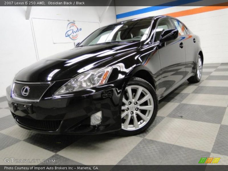Obsidian Black / Black 2007 Lexus IS 250 AWD
