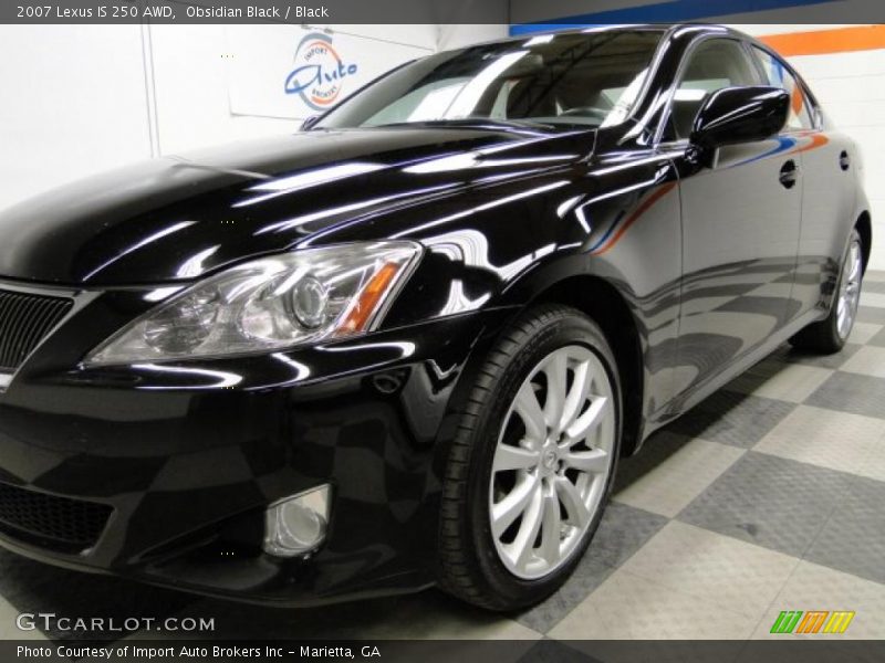 Obsidian Black / Black 2007 Lexus IS 250 AWD