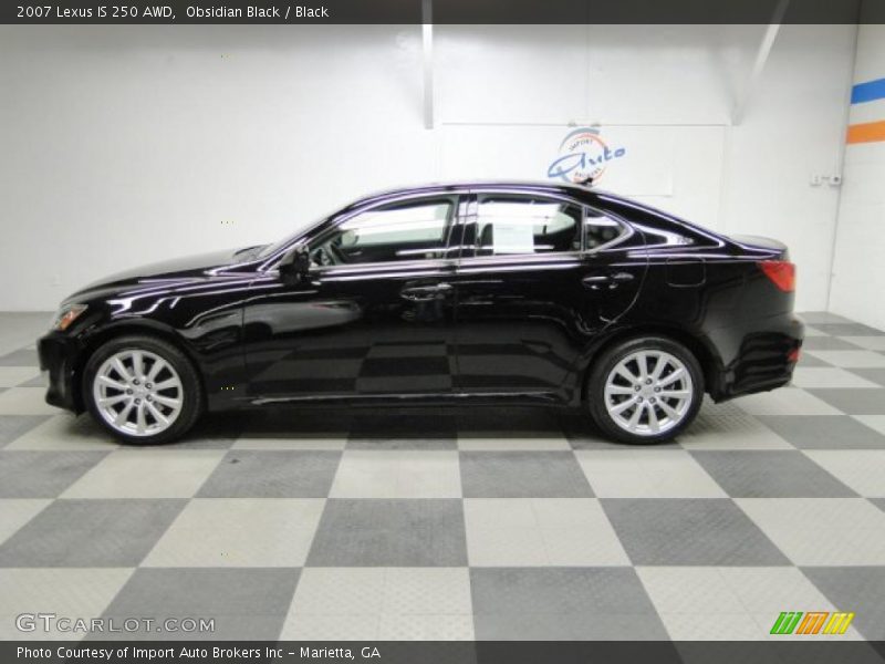 Obsidian Black / Black 2007 Lexus IS 250 AWD