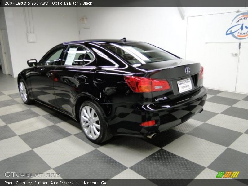 Obsidian Black / Black 2007 Lexus IS 250 AWD