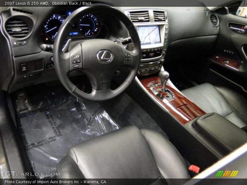 Black Interior - 2007 IS 250 AWD 