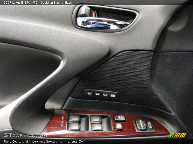 Controls of 2007 IS 250 AWD