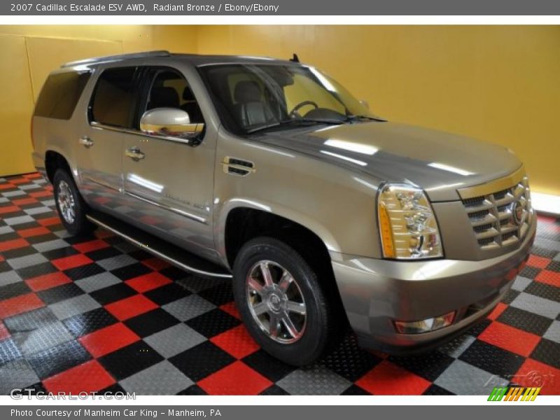 Radiant Bronze / Ebony/Ebony 2007 Cadillac Escalade ESV AWD