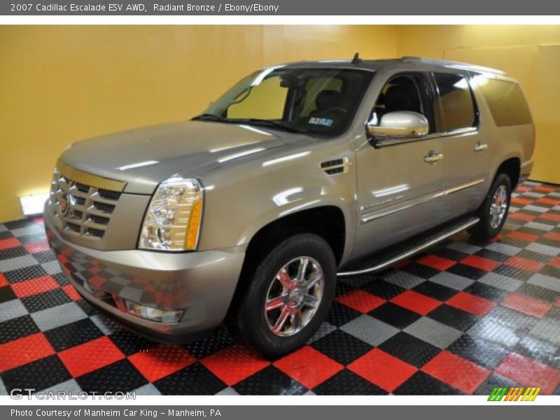 Radiant Bronze / Ebony/Ebony 2007 Cadillac Escalade ESV AWD