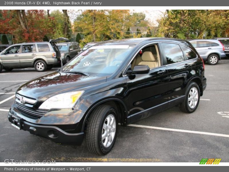 Nighthawk Black Pearl / Ivory 2008 Honda CR-V EX 4WD