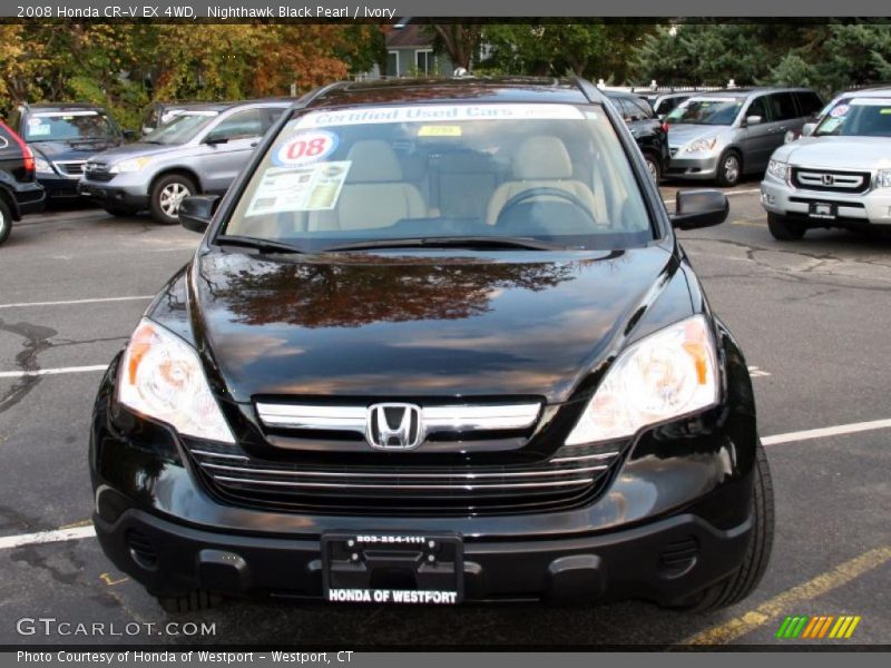 Nighthawk Black Pearl / Ivory 2008 Honda CR-V EX 4WD