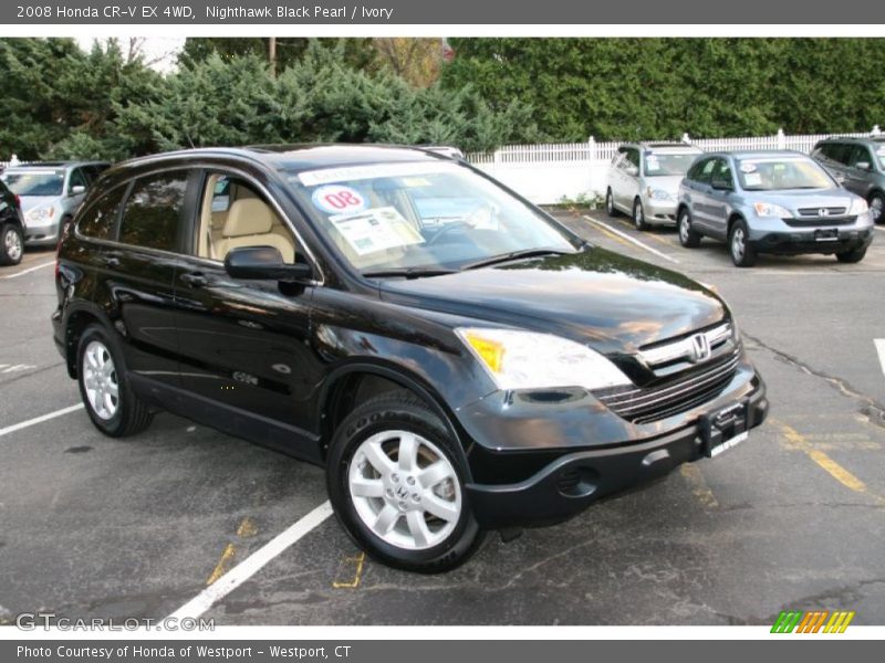 Nighthawk Black Pearl / Ivory 2008 Honda CR-V EX 4WD