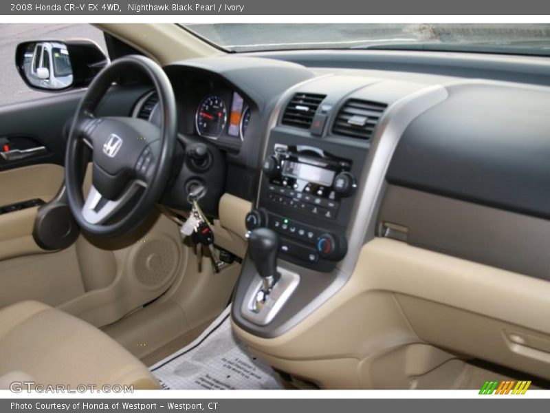 Nighthawk Black Pearl / Ivory 2008 Honda CR-V EX 4WD