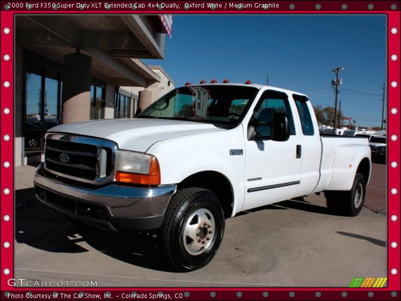 Oxford White / Medium Graphite 2000 Ford F350 Super Duty XLT Extended Cab 4x4 Dually