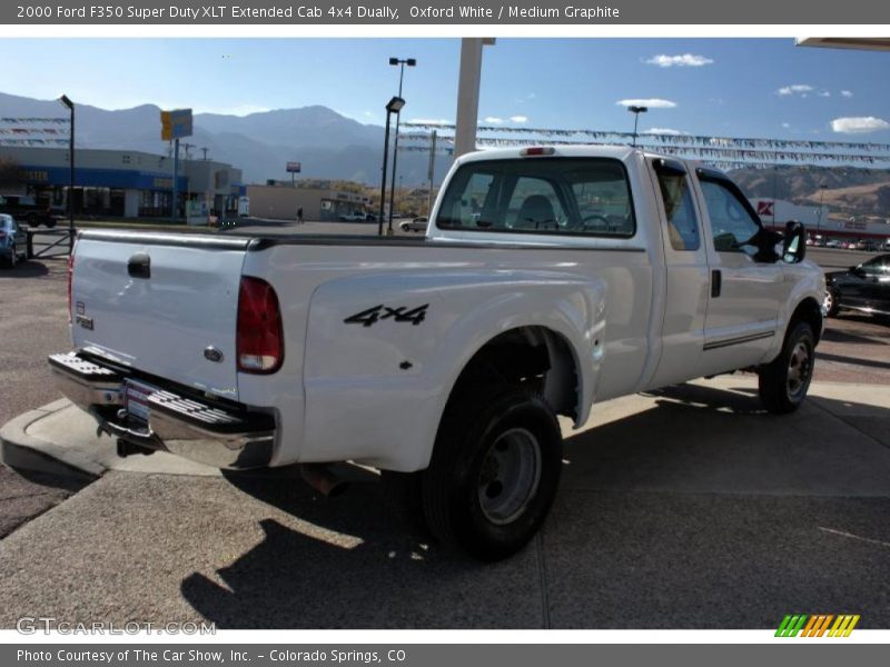 Oxford White / Medium Graphite 2000 Ford F350 Super Duty XLT Extended Cab 4x4 Dually