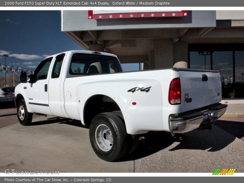 Oxford White / Medium Graphite 2000 Ford F350 Super Duty XLT Extended Cab 4x4 Dually