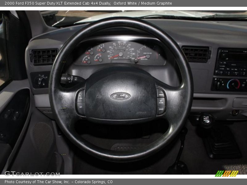 Oxford White / Medium Graphite 2000 Ford F350 Super Duty XLT Extended Cab 4x4 Dually