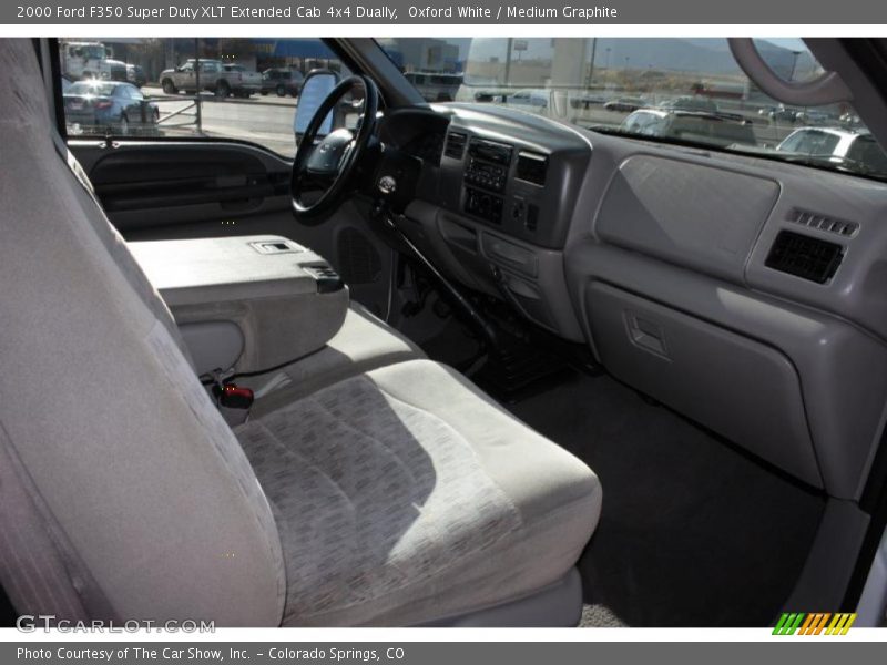 Oxford White / Medium Graphite 2000 Ford F350 Super Duty XLT Extended Cab 4x4 Dually