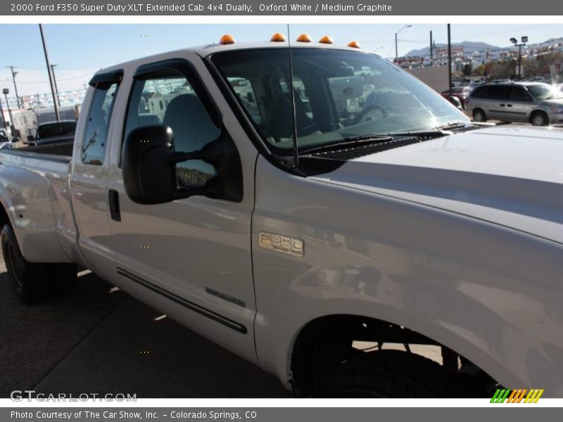 Oxford White / Medium Graphite 2000 Ford F350 Super Duty XLT Extended Cab 4x4 Dually