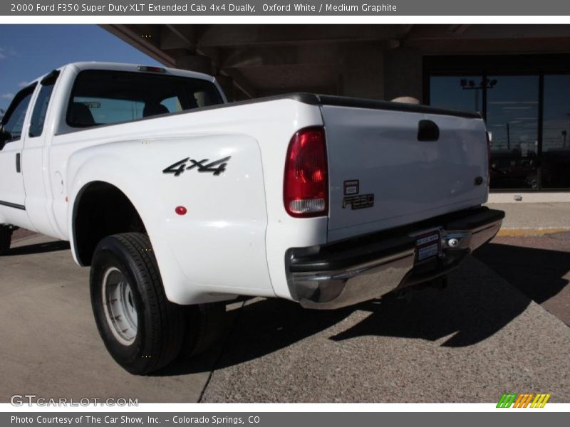 Oxford White / Medium Graphite 2000 Ford F350 Super Duty XLT Extended Cab 4x4 Dually